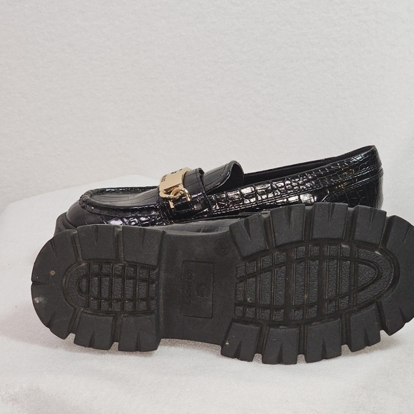 GBG Los Angeles Collie Platform Black Loafers Sz 5.5 Chunky Lug Heel Y2K,Preppy - Picture 6 of 8